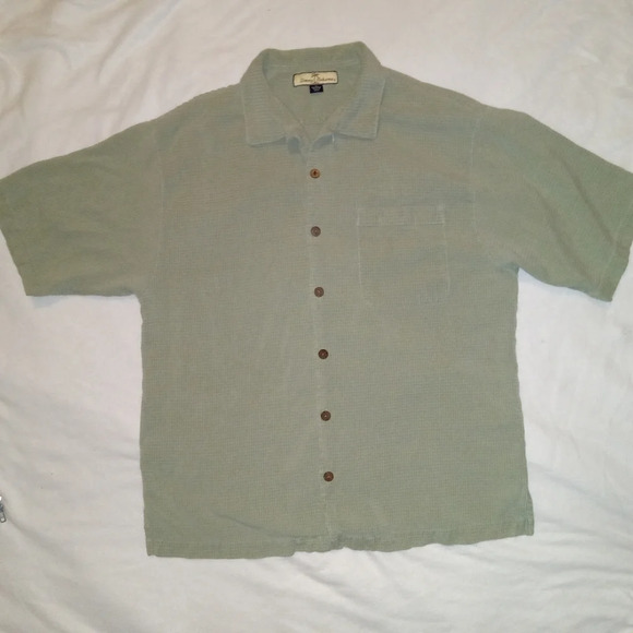 Tommy Bahama Other - 5 for $10 Tommy Bahama 100% Silk Shortsleeve Green Button Down Sz Large